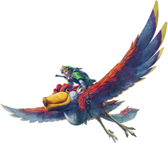 Link riding his Loftwing.